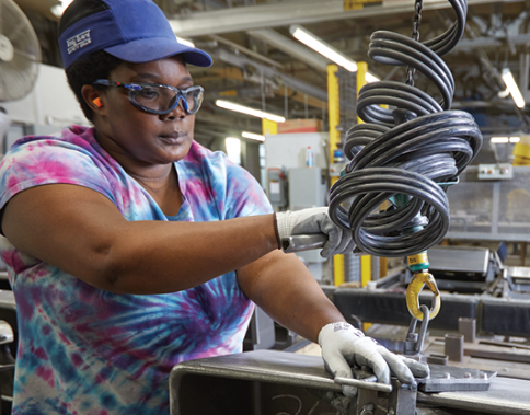 woman working in a factory